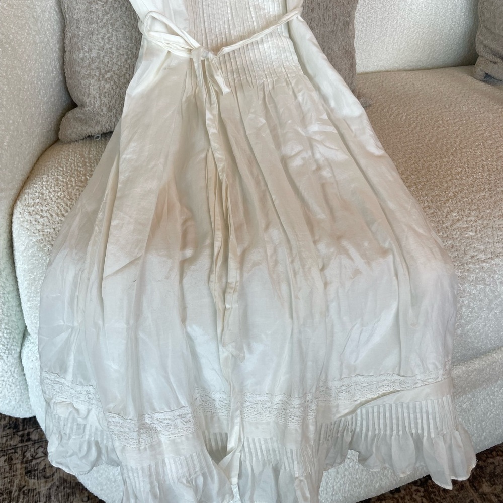 Vintage Kensie White Sleeveless Dress with Ruffle Straps - Picture 4 of 10